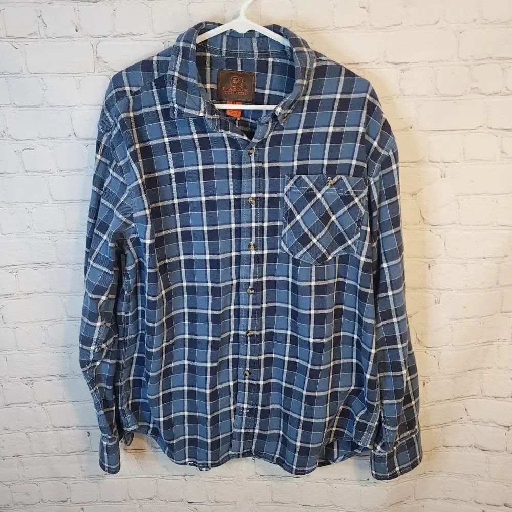 Men's Roper "Ranch Tough" longsleeve flannel shirt, size XL